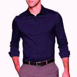 Calvin Klein NonIron Deep Plum Stretch Dress Shirt